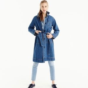 J. Crew Vintage Look Denim Trench Coat
